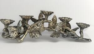 VTG Arthur Court 2005 Aluminum Butterfly Candelabra 5 Light Candle Holder 16”